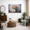 «Flower Jar Artwork Floral Arrangement», reproduction d'art sur toile encadrée
