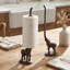 Porte-serviettes en fonte rétro Retro Elephant Soid, porte-serviette sculptural avec base décorative