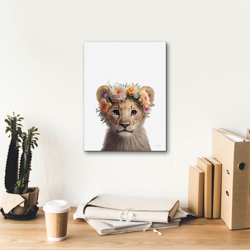 «Baby Lion» par Seven Trees Designs, art mural sur toile, H 16 po x l 12 po x P 0,75 po