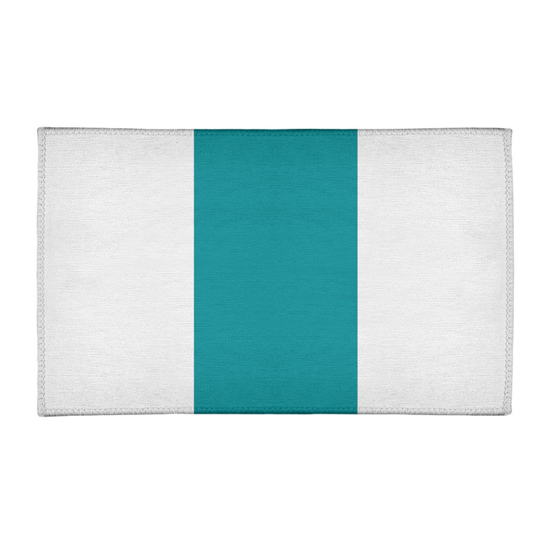 Tapis en poly à rayures de football miami, Rectangle 2 pi x 3 pi