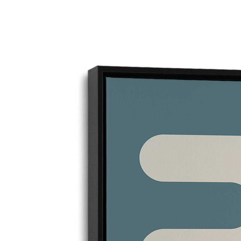 Tempête bleue Bauhaus, circuit imprimé minimaliste II , H 18,75 po x l 12,75 po, Noir satiné