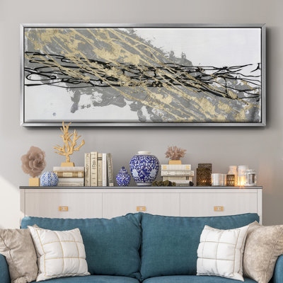 Mistral IV in White - Framed Canvas