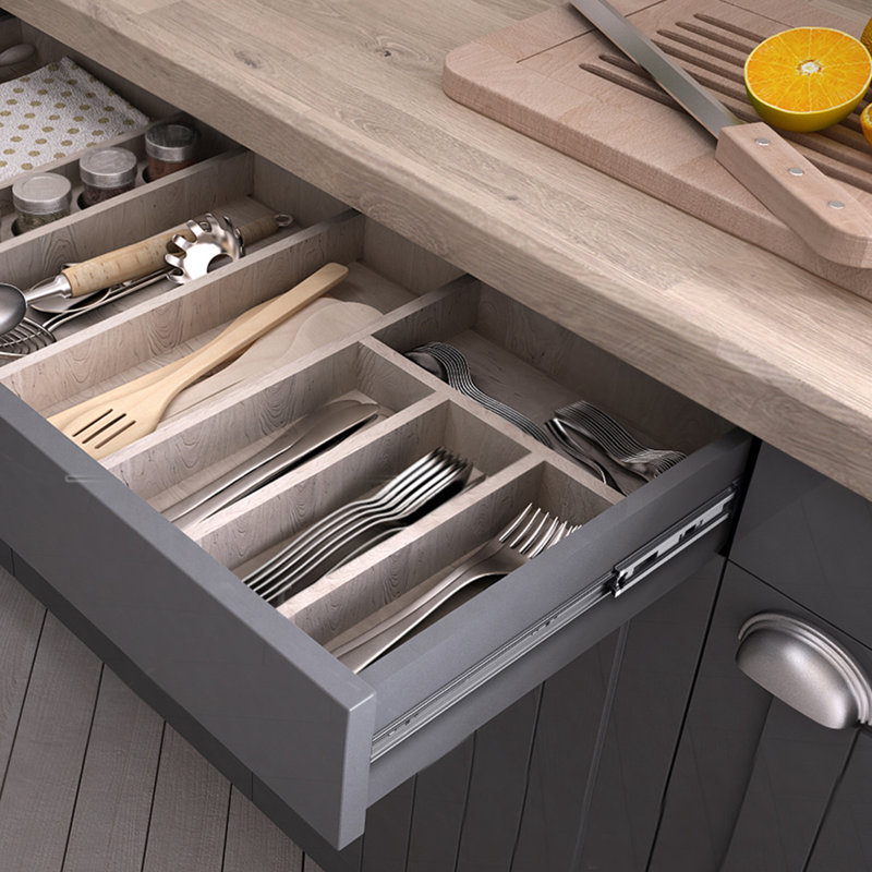 6 Pairs of 14 Inch Drawer Slides Side Mount Rails,Soft-Close Noiseless Guide Glides, 0.5" H x 15.87" W x 1.77" D