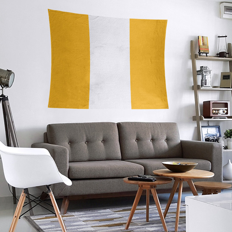 Tapisserie de polyester Pittsburgh, H 51 po x l 60 po, Pittsburgh Gold / blanc / Pittsburgh Gold