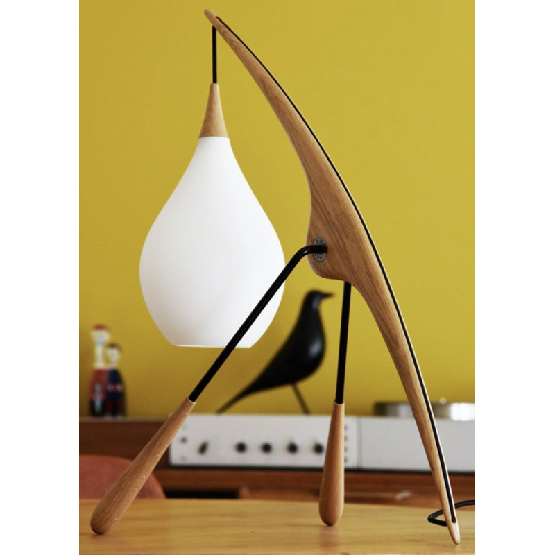 Phasme Solid Wood Arched Lamp, 25" H x 20" W x 19" D, Vintage Oak