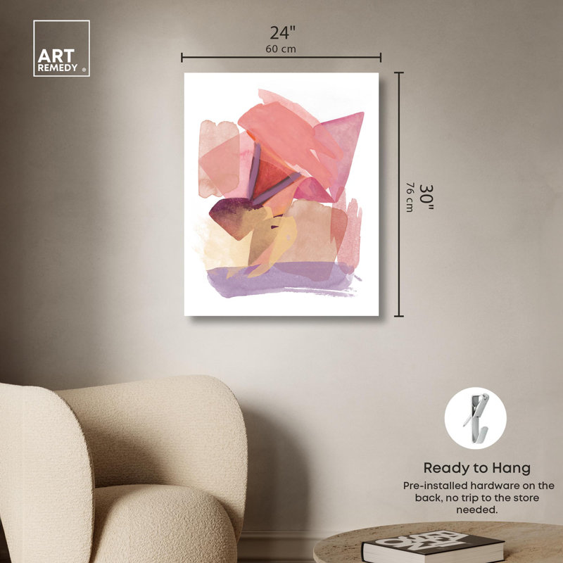 «My Today», Art abstrait, Toile tendue, H 30 po x l 24 po