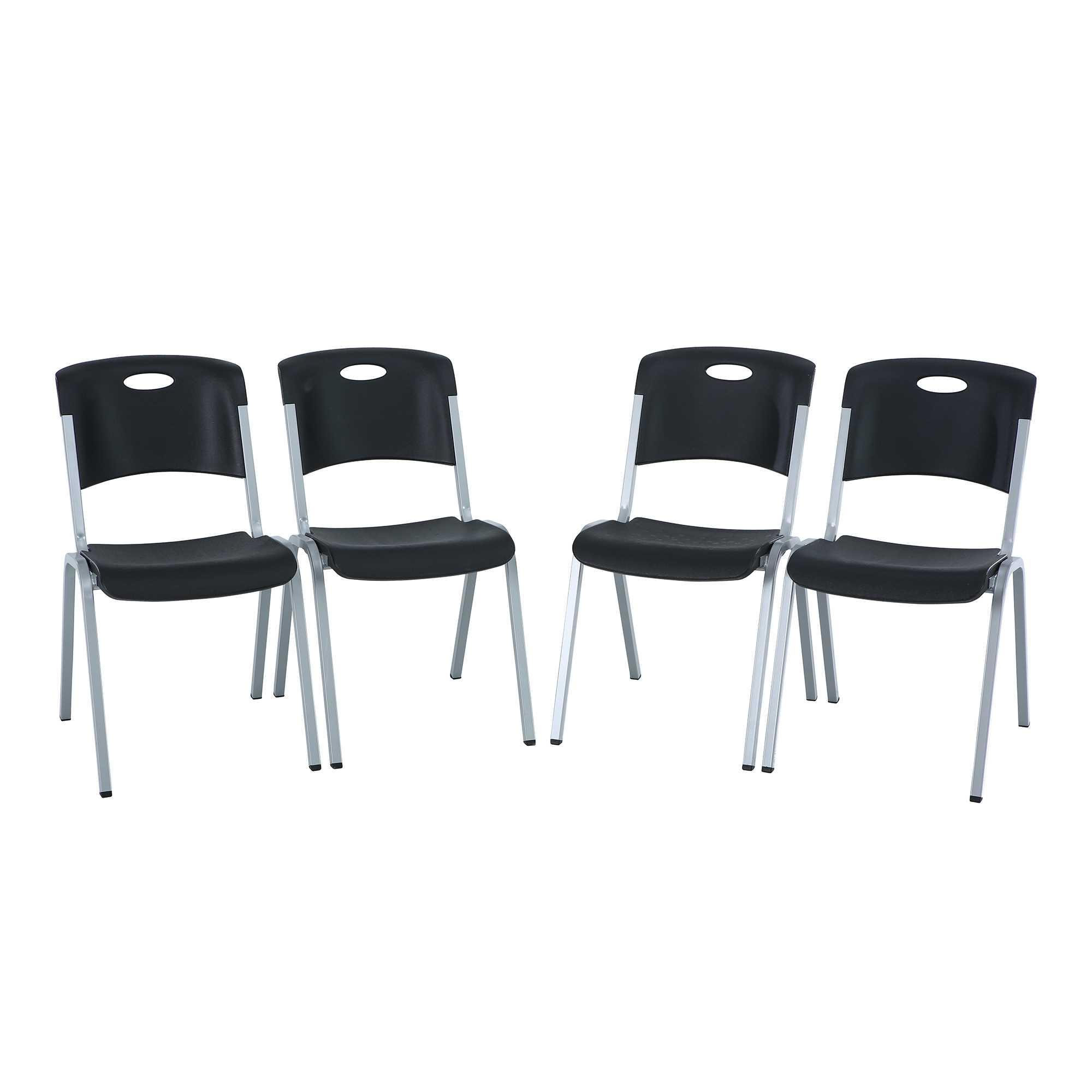 LIFETIME Premium Commercial Stacking Chair Bundle, 4 Pack & Reviews ...