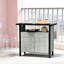 Organisateur de table de bar et de serviettes d'extérieur avec plateau en acier à grain de bois ventilé, poids total de 110 lb, capacité