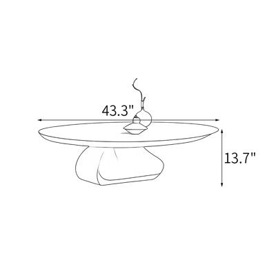 Modern minimalist wooden coffee table