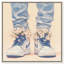 Art mural doux avec espadrilles bleues et fleurs Sneaker-115116976-117971298-117971305