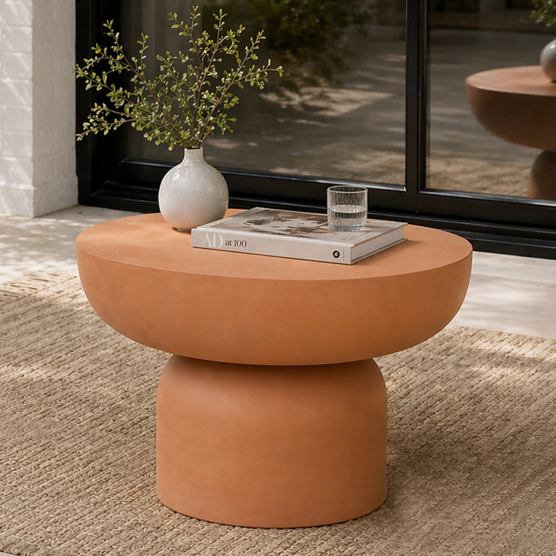 18.9'' W Round MGO Outdoor Side Table