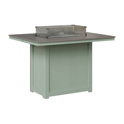 Berlin Gardens Donoma 54″ Rectangular Counter Height Fire Pit Table