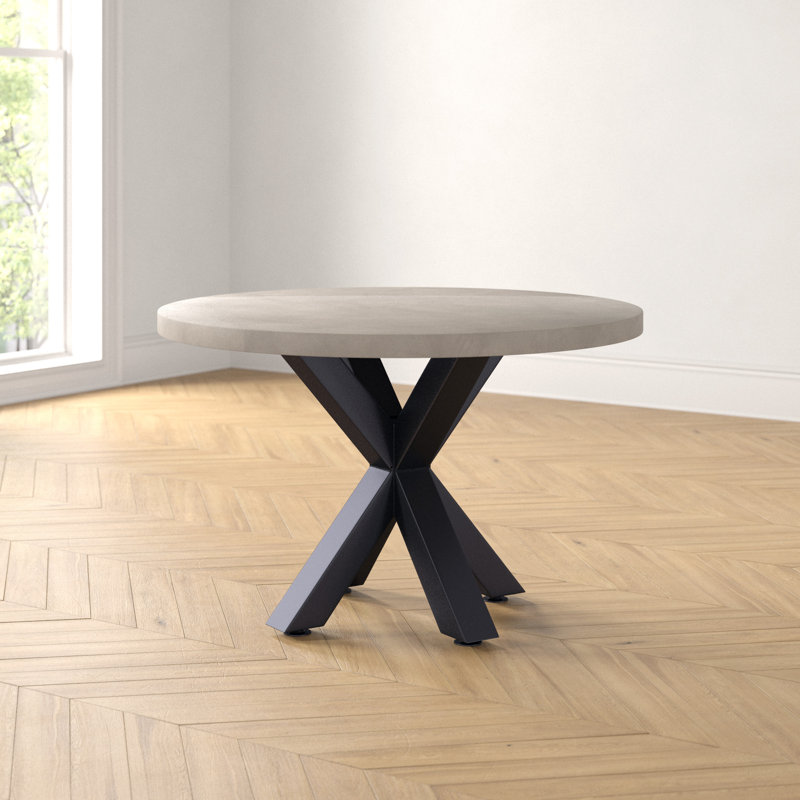 Hetton Round Metal Base Dining Table
