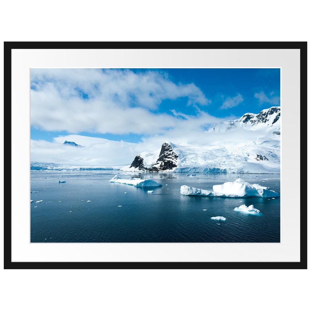 Gerahmtes Poster Winterlandschaft in der Antarktis