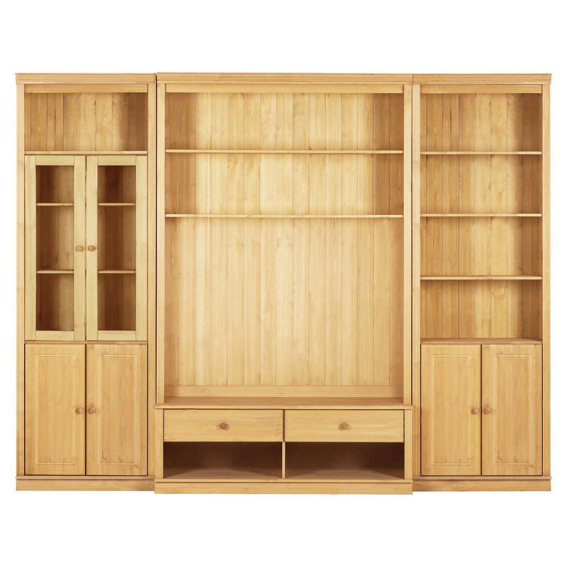 Maceus TV Stand for TVs up to 55", Stained Wax
