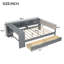 Lit plateforme en bois avec tablettes de rangement, tiroirs, station de charge-1606446795-1610063700