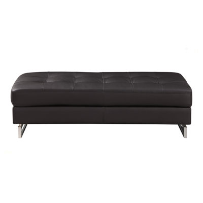 Global United Genuine Leather Ottoman