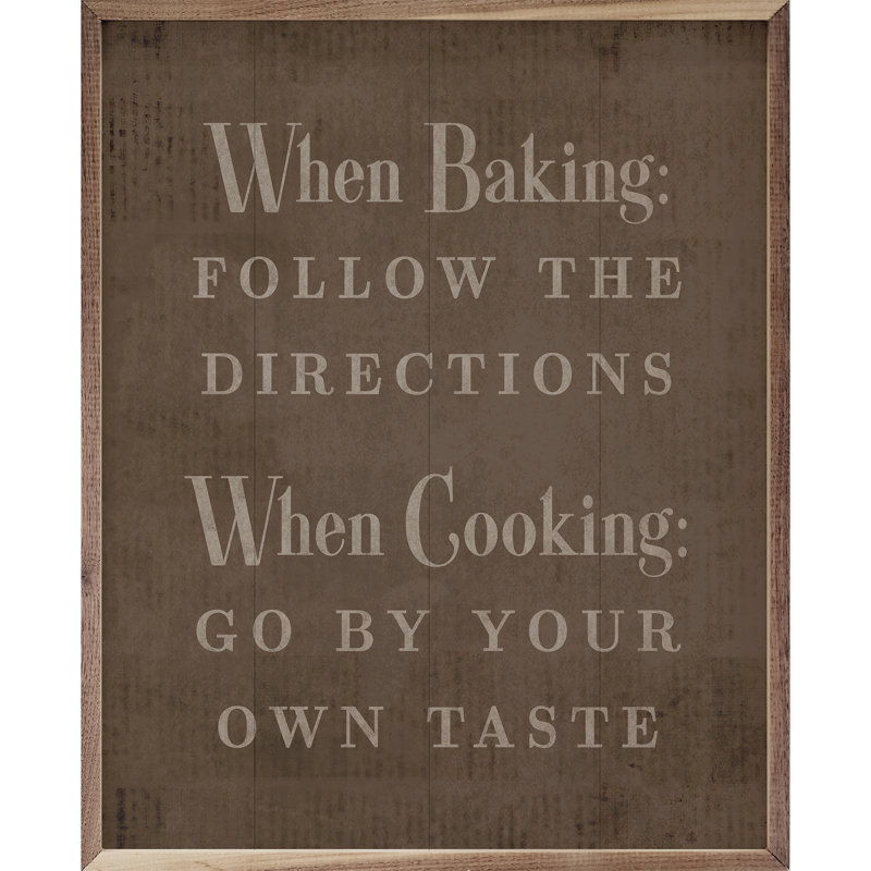 When Baking, 10" H x 8" W