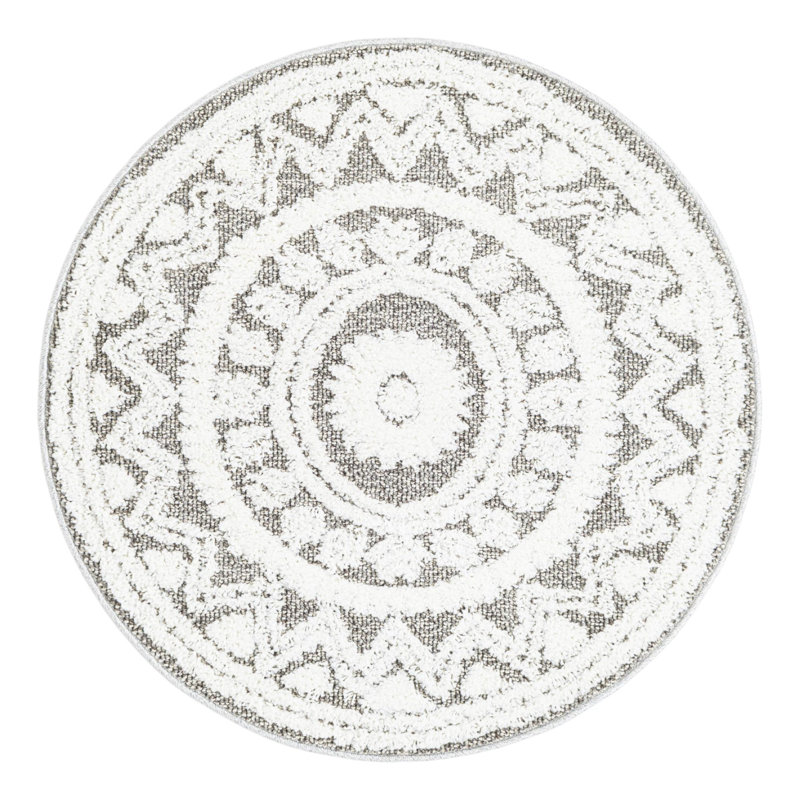 Mical Geometric Indoor Rug, Round 3'3"