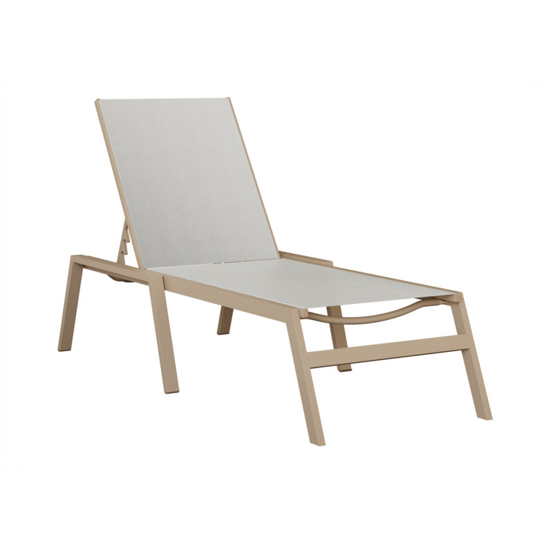 Chaise longue sans accoudoirs Berlin Gardens Vida, Sahara moucheté, Gris pâle