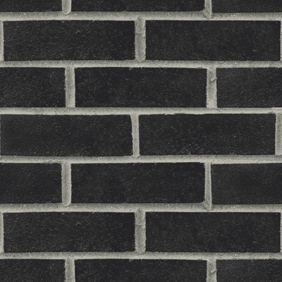 Subway - papier peint brique noire
