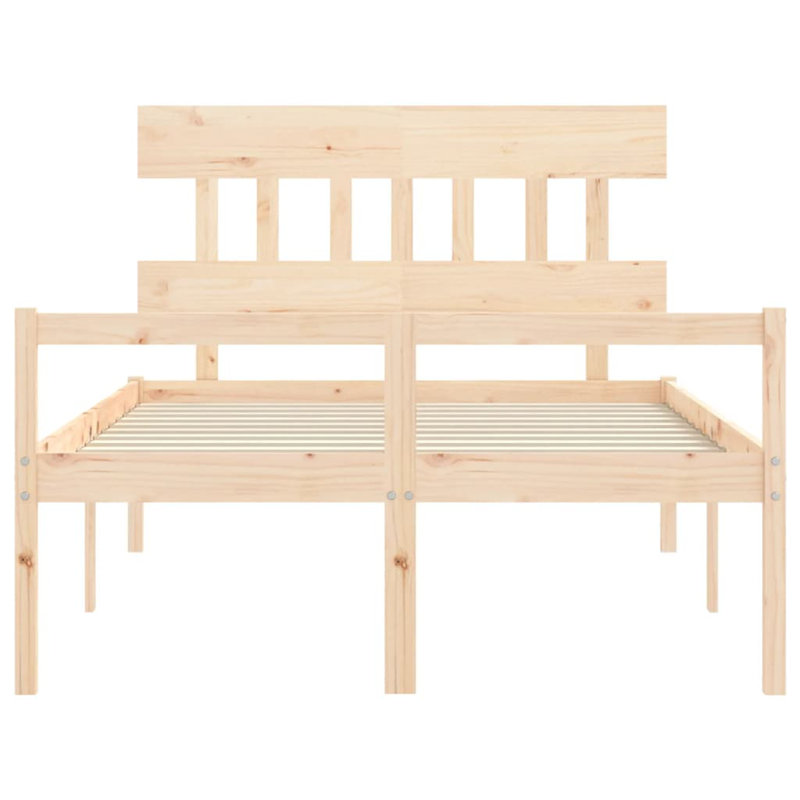 Anniki Solid Wood Bed, Small Double (4'), Brown