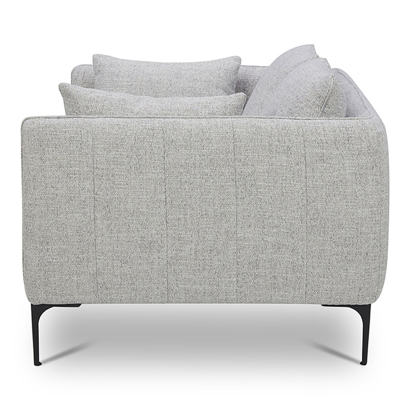 Ensemble de salon rembourré 3 pièces Rae, Polyester gris chiné
