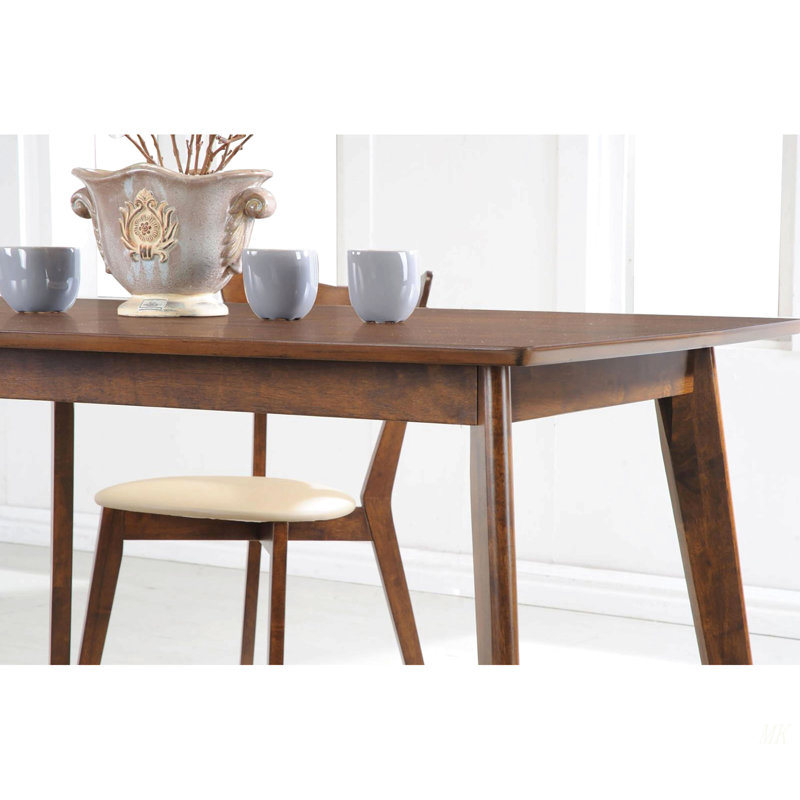 Retro Chestnut Dining Table With Angled Legs