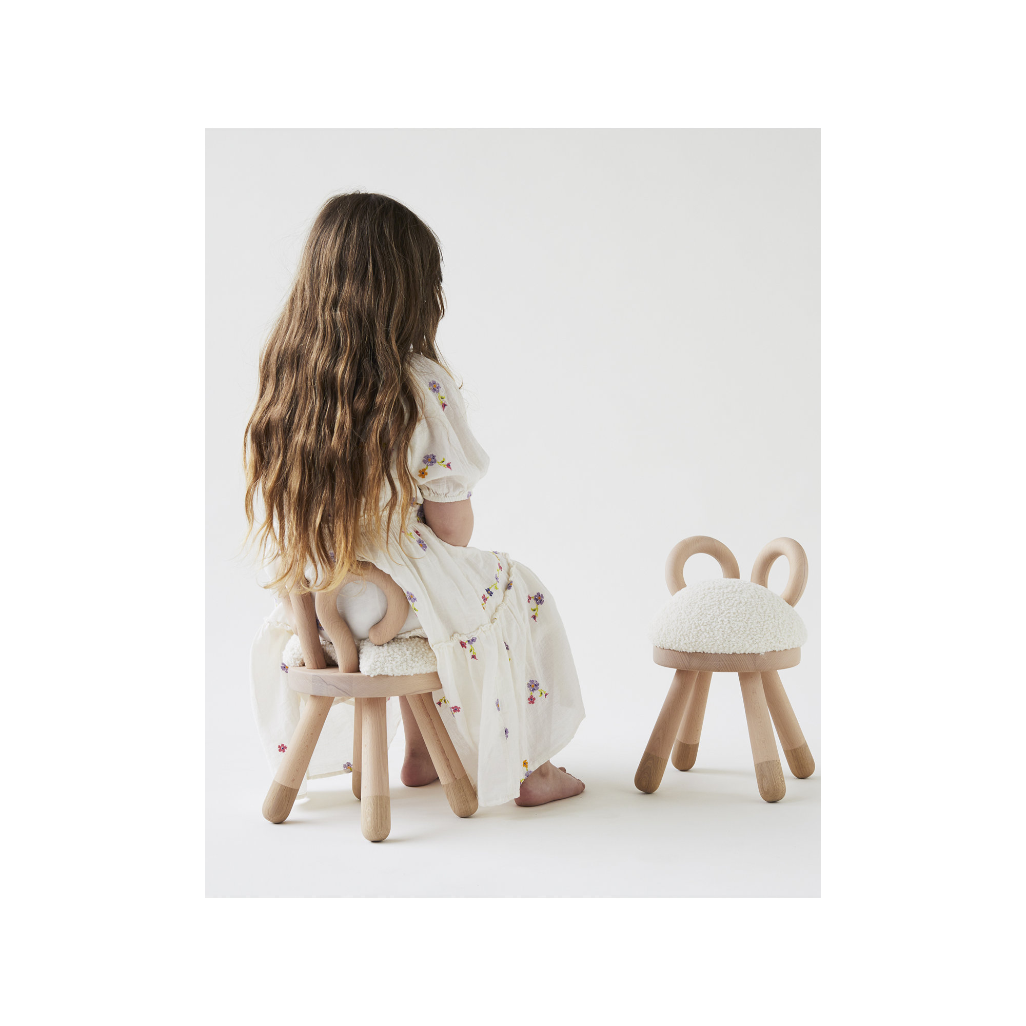 Kids 13'' Wood Novelty Chair and Ottoman