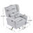 Power Recliner Chair Swivel,Upholstered 360° Swivel Recliner With Gold 5 Star Base-Light Grey-1330540020
