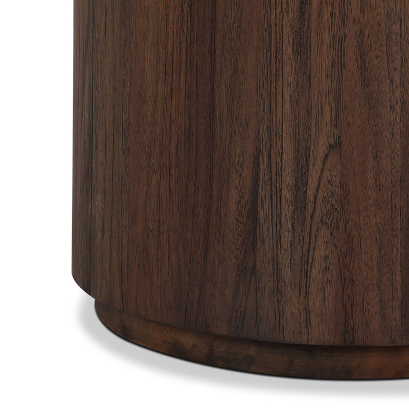 Ridge Outdoor End Table-Stained Saddle Brown