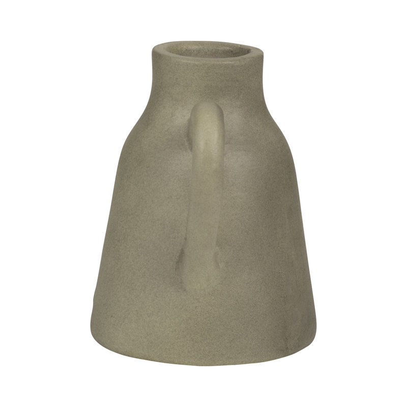 Vase en terre cuite poterie décorative poignée décorative fait à la main style décontracté décoration intérieure look artisanal forme unique charme rustique léger détail sculptural