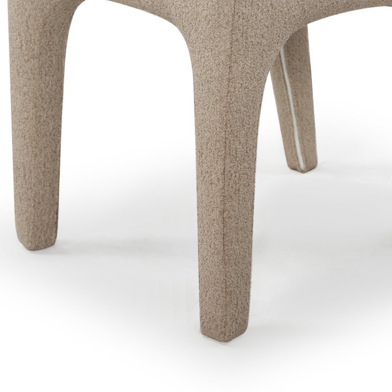 Maricelle Boucle Dining Chair, Light Brown