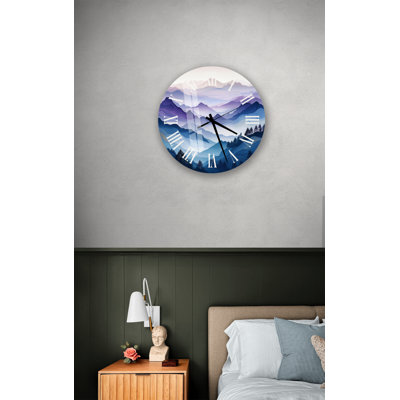 Horloge murale silencieuse en verre trempé moderne et minimaliste