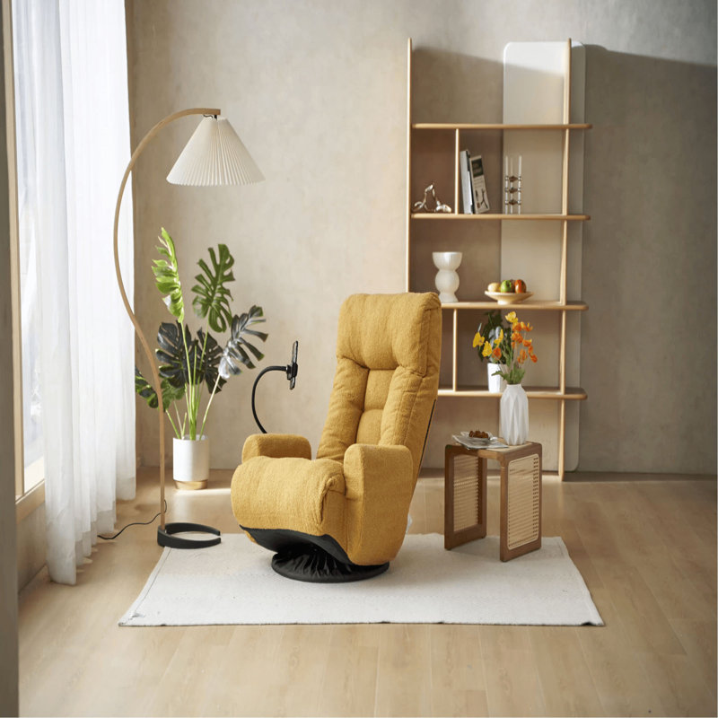 Tête et taille réglables, chaise de jeu, chaise longue dans le salon, fauteuil pivotant à 360 degrés, chaise de loisir à siège rotatif