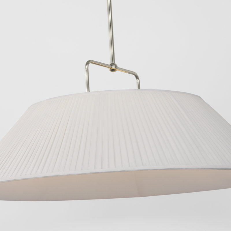 Serrato 1 - Light LED Pendant by Amber Lewis, Polished Nickel