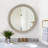 Round Wall Mirror With Beaded Trim