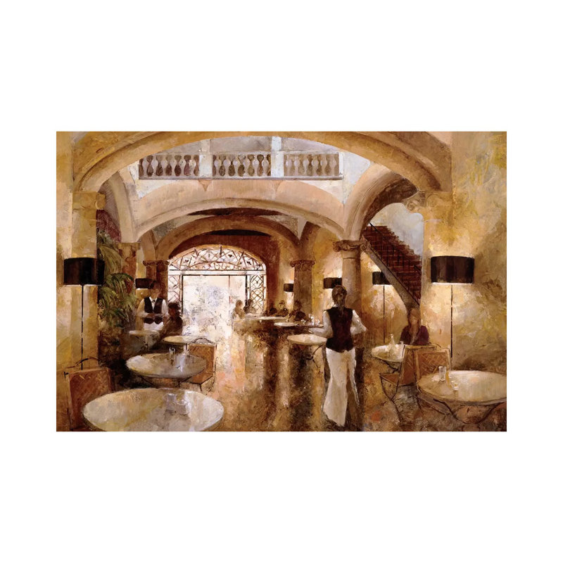 Patio Cappuccino by Noemi Martin - Wrapped Canvas Gallery-Wrapped Canvas Giclée, 20.32 cm H x 30.48 cm W