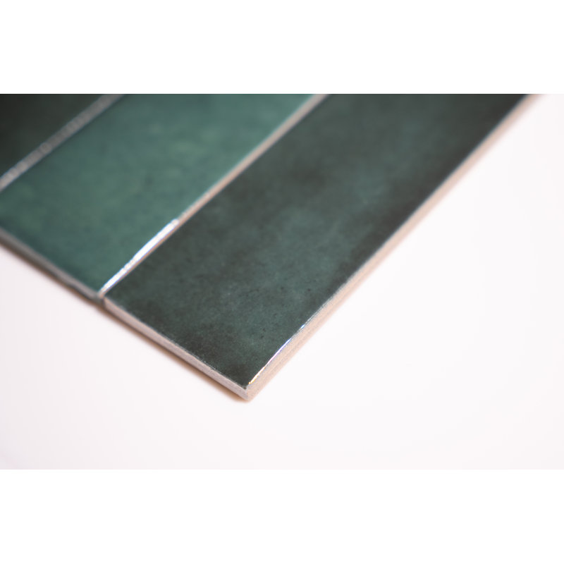 Carreau de métro brillant Imagine Brillo 2,4 po x 10 po (32 carreaux) - Porcelaine, plancher et piscine, Vert