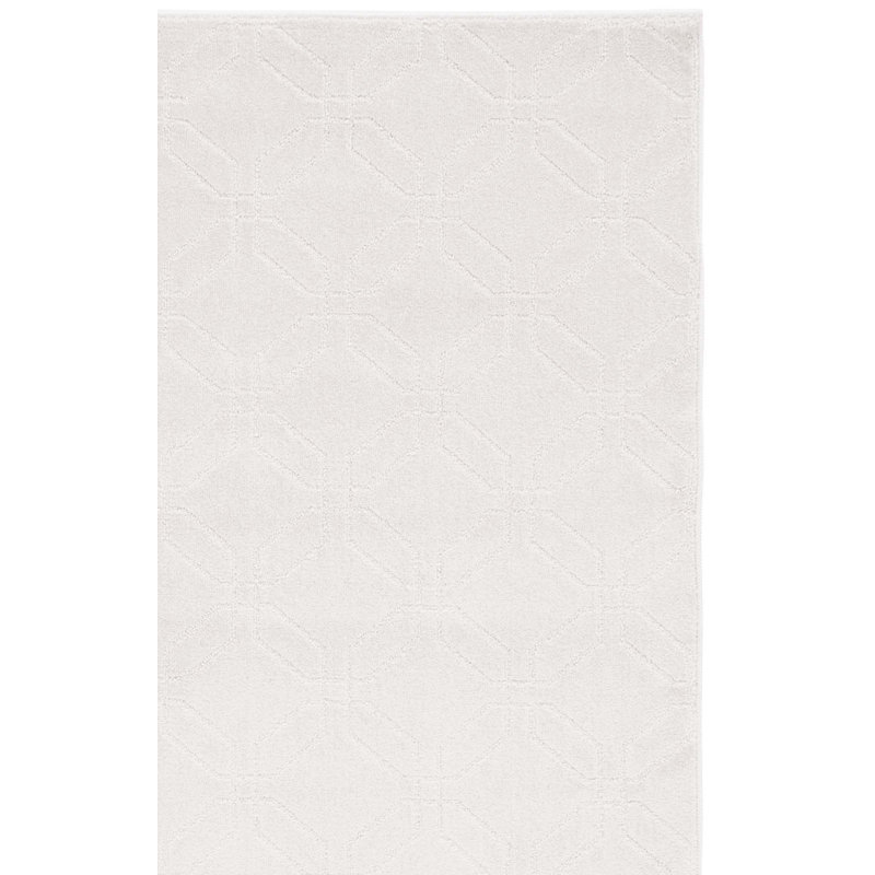 Anura Power Loom Performance Ivory Rug, Rectangle 6'7" x 9'