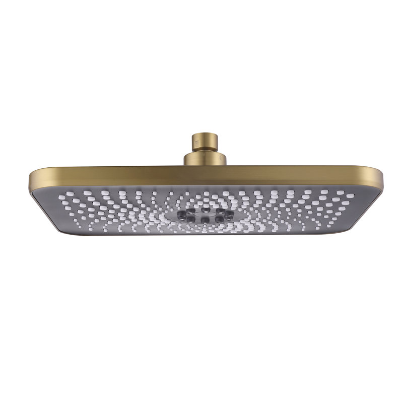 Rain Fixed Shower Head 1.6 GPM GPM, Brushed Gold