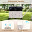 Large Foldable Utility Cart with  2-Tier Storage Crates 5 Rotate Wheels Metal White-119358009