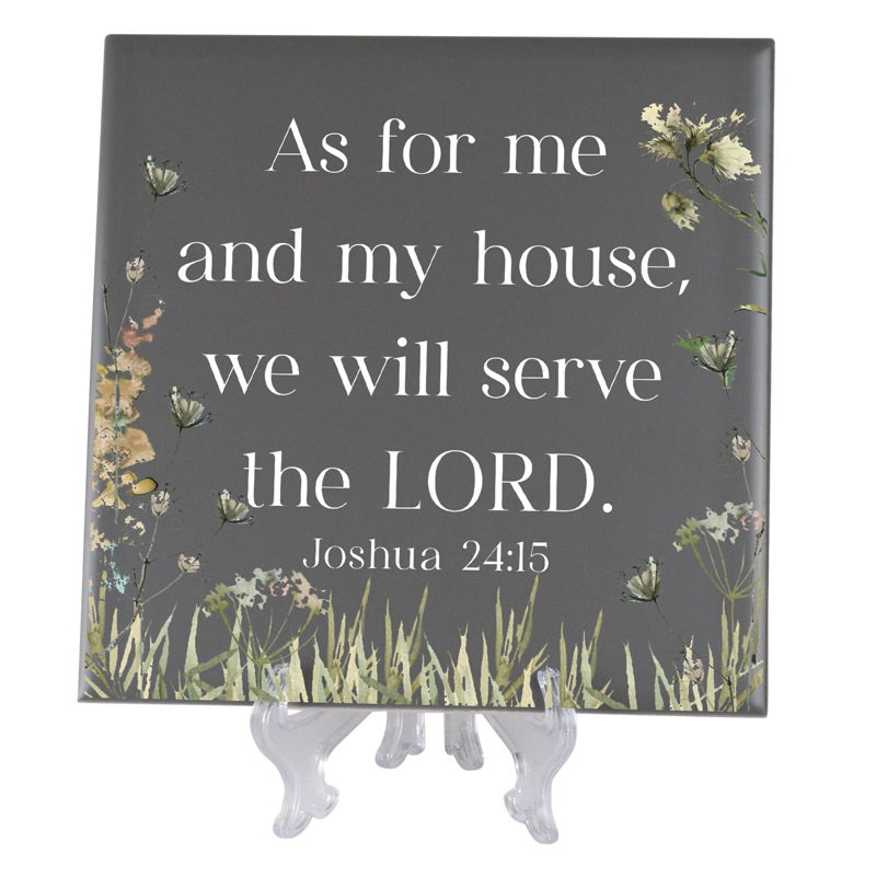 Plaque décorative «As For Me And My House» Joshua 24:15