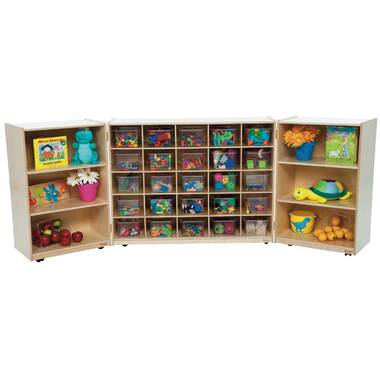 Childcraft 16 Compartment Manufactured Wood Shelving Unit