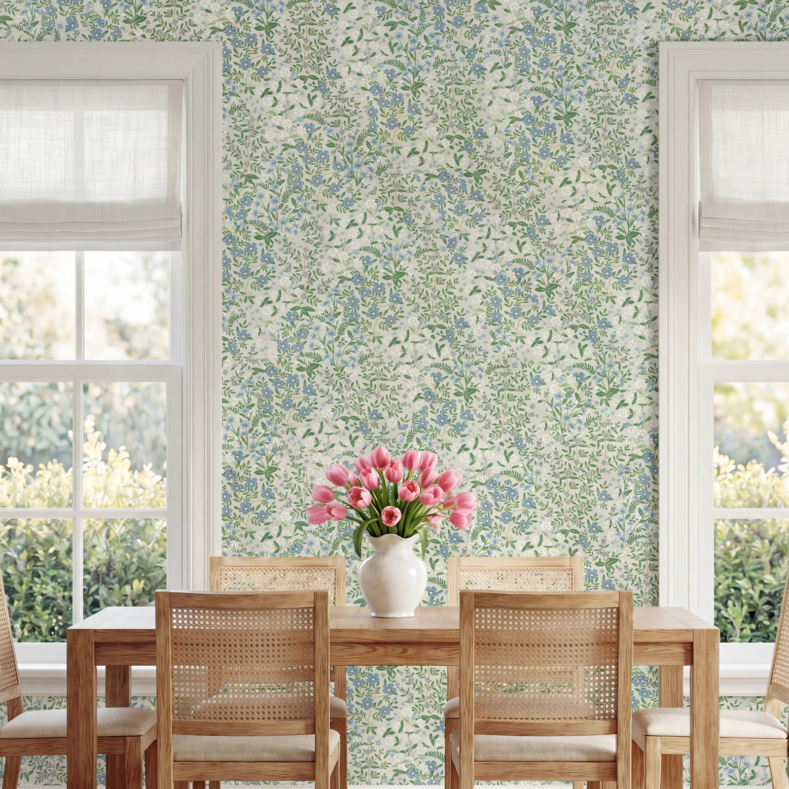 Wildwood Garden Wallpaper Roll, Beige/Green