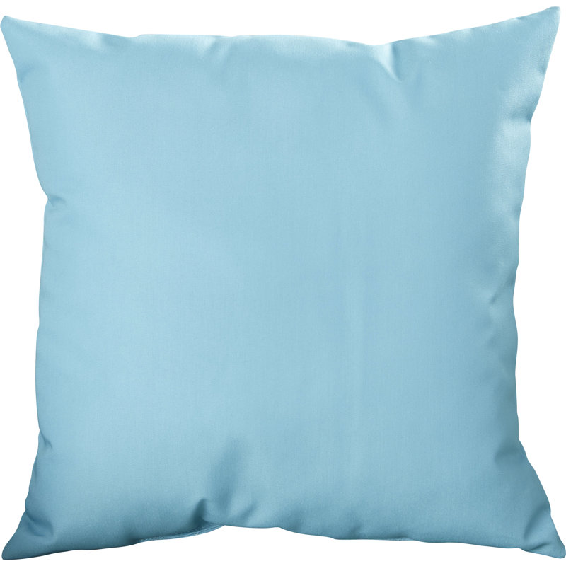 Solid Reversible Throw Pillow, 26" H x 26" W, Bahama/Blue