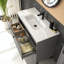 Rose C80F Free Standing Bathroom Vanity Unit in Matte White with Polished Chrome Handles-2038980085-2038980082