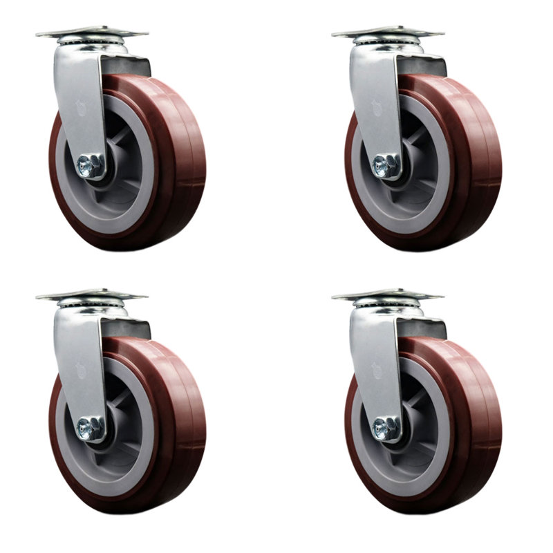Roulettes pivotantes en polyoléfine et poly