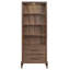 Bibliothèque Tranquility, assemblage minimal requis, finition noyer