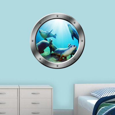 Décalcomanie murale encadrée animaux sea animal Stickney